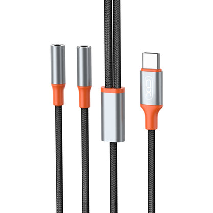 USB-C Audio Splitter Cable - 2 x 3.5mm XO Design NB-R269B 2in1, 1.2m, Black 