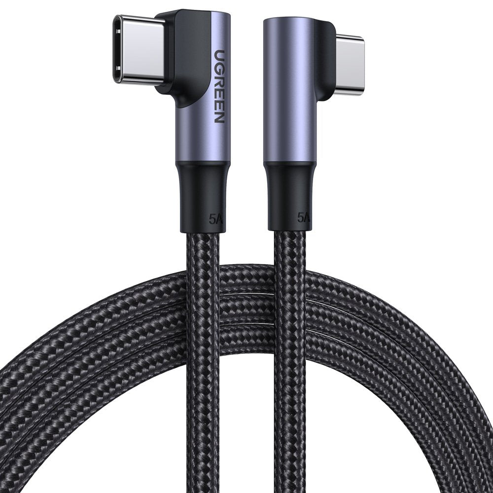 USB-C Data and Charging Cable - USB-C UGREEN US335 Angled, 100W, 1m, Black