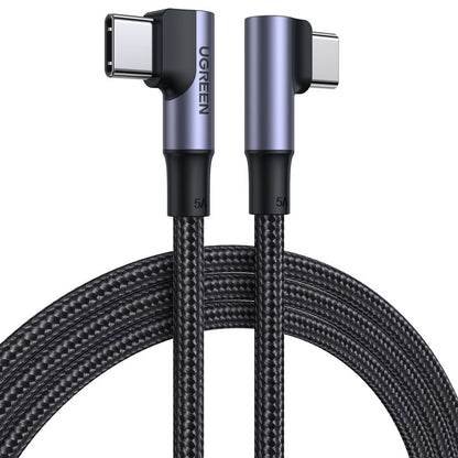 USB-C Data and Charging Cable - USB-C UGREEN US335 Angled, 100W, 1m, Black