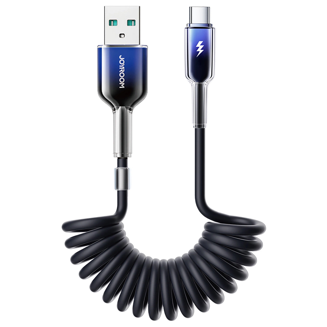 USB-A to USB-C Joyroom S-A43 Crystal Data and Charging Cable, 60W, 1.5m, Black