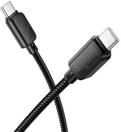 USB-C Data and Charging Cable - USB-C HOCO X113, 60W, 1m, Black