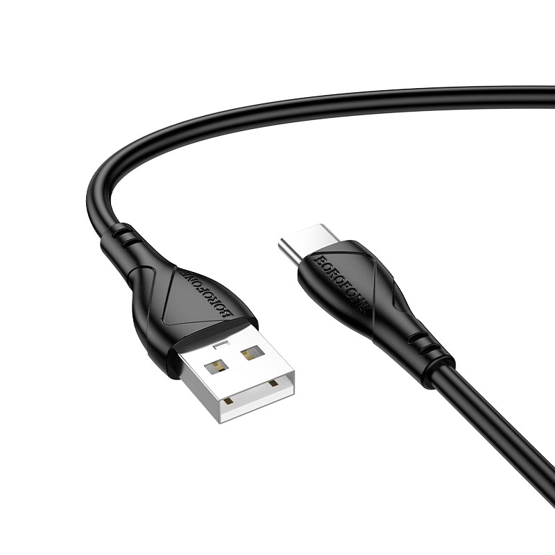 USB-A to USB-C Data and Charging Cable Borofone BX121 Energy, 18W, 1m, Black