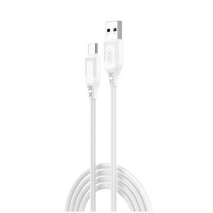 USB-A to USB-C Data and Charging Cable XO Design NB235, 18W, 1m, White