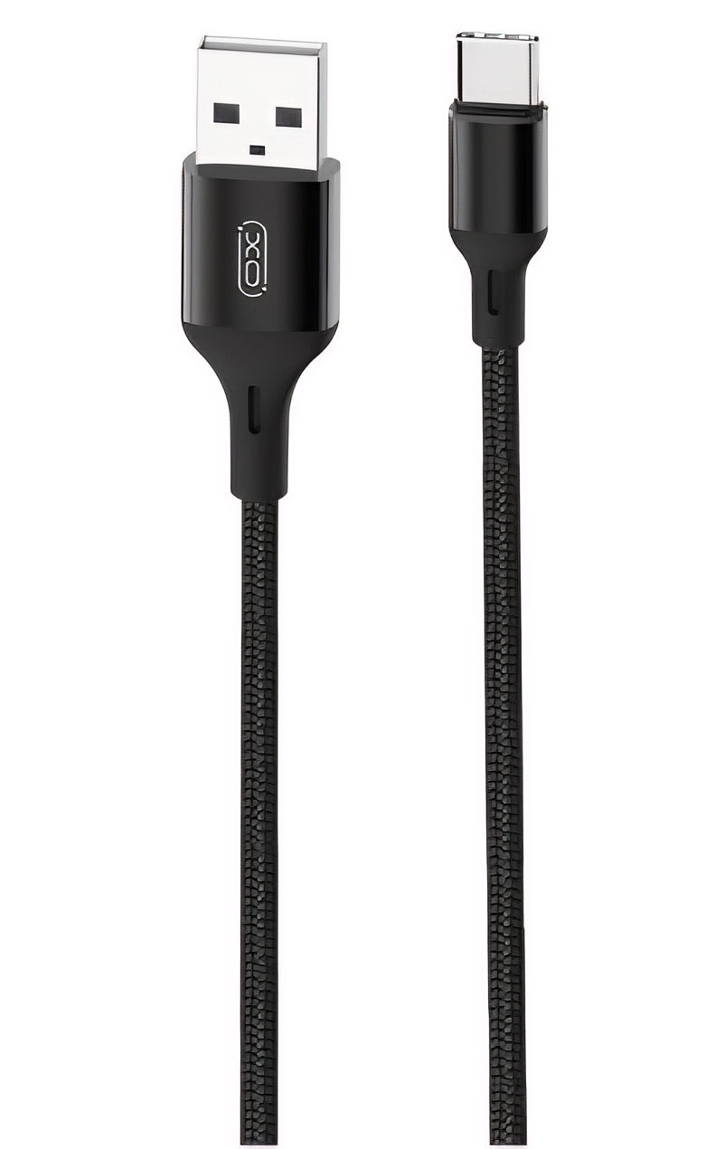 USB-A to USB-C Data and Charging Cable XO Design NB143, 18W, 2m, Black