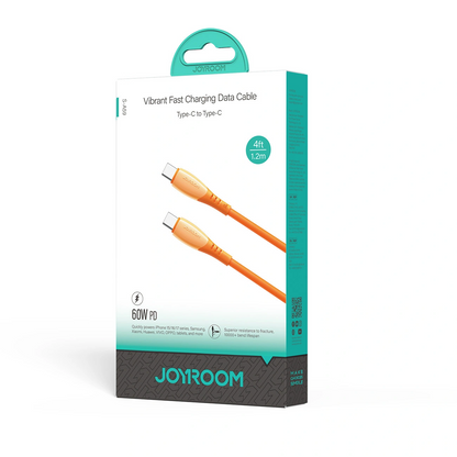 USB-C Data and Charging Cable - USB-C Joyroom S-A59 Vibrant, 60W, 1.2m, Orange