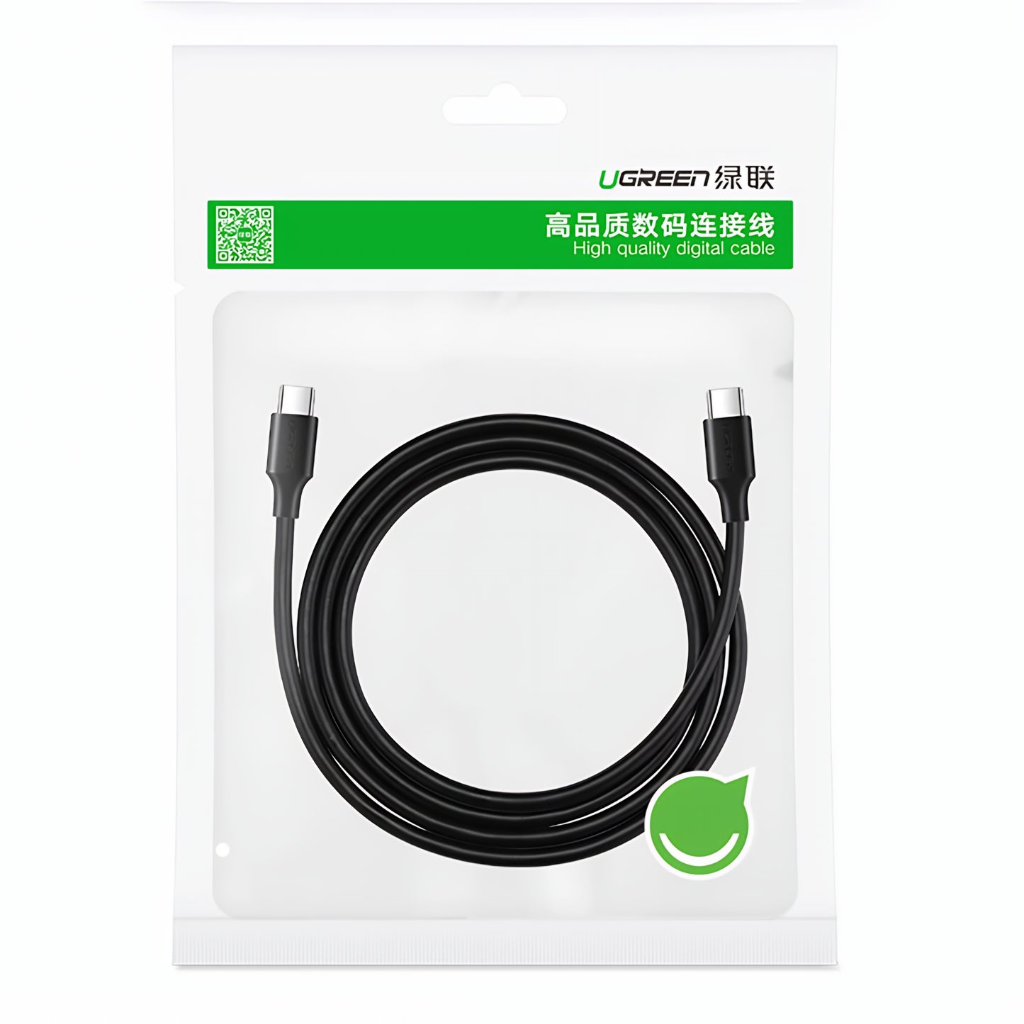 USB-C Data and Charging Cable - USB-C UGREEN US286, 60W, 3m, Black