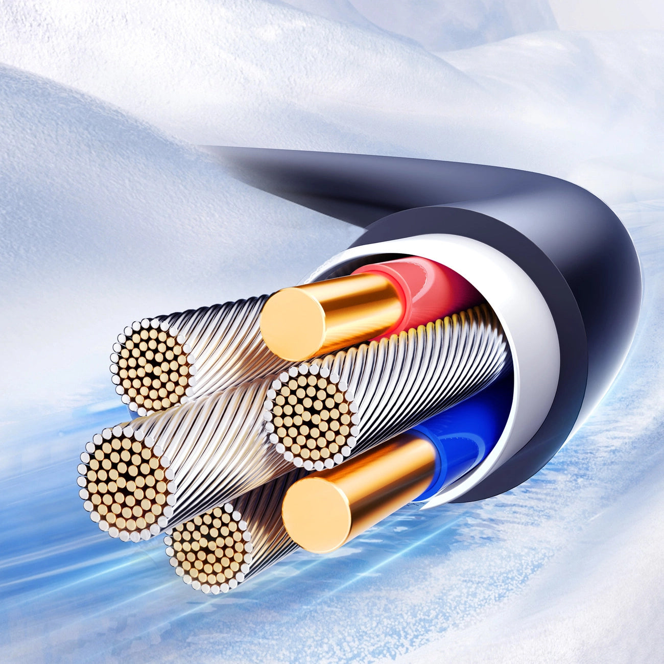 USB-A to USB-C Joyroom S-A43 Crystal Data and Charging Cable, 60W, 1.5m, Black