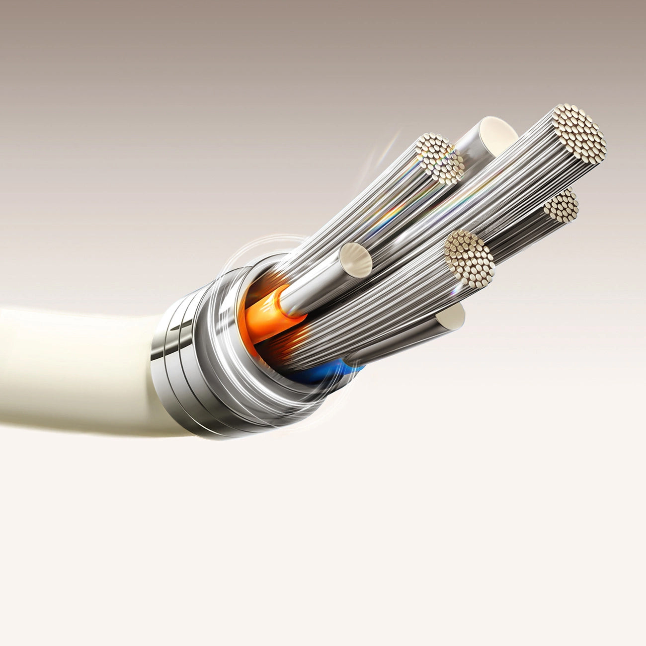 USB-A to USB-C Data and Charging Cable Joyroom S-A53, 18W, 1.2m, Beige