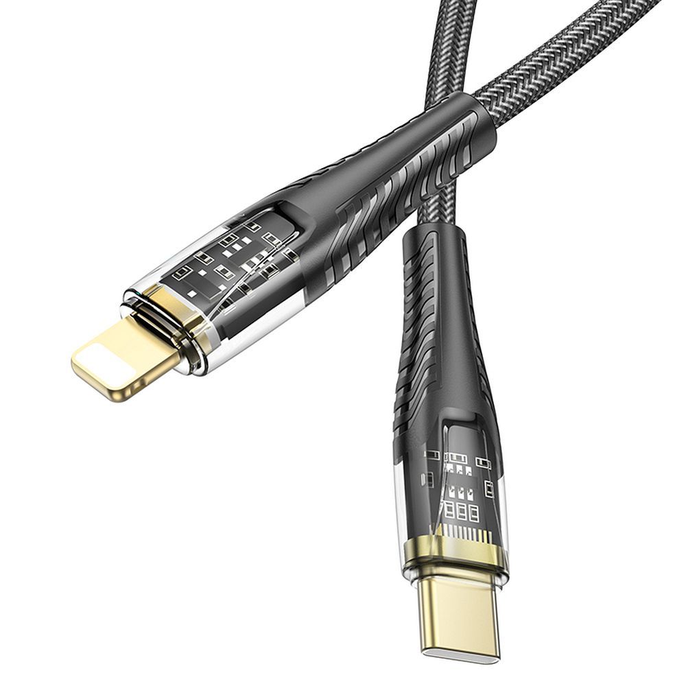 USB-C to Lightning Data and Charging Cable HOCO U121, 27W, 1.2m, Black