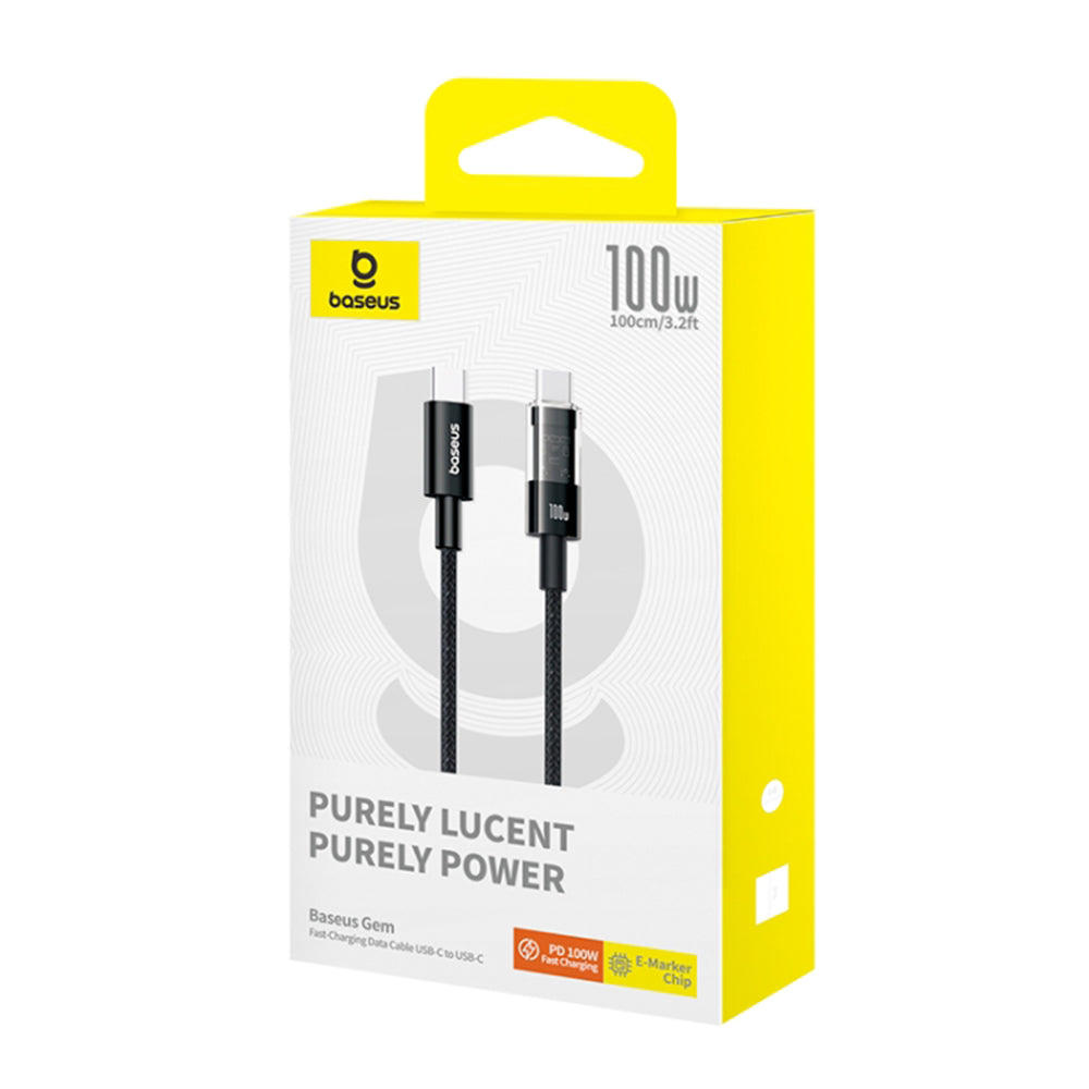 USB-C Data and Charging Cable - USB-C Baseus Gem, 100W, 1m, Black P10373000111-00