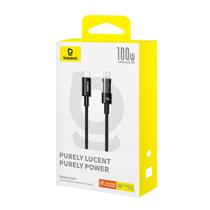 USB-C Data and Charging Cable - USB-C Baseus Gem, 100W, 1m, Black P10373000111-00