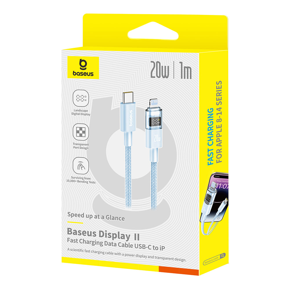 USB-C Data and Charging Cable - USB-C Baseus Display 2, 100W, 2m, Blue P10382702311-01