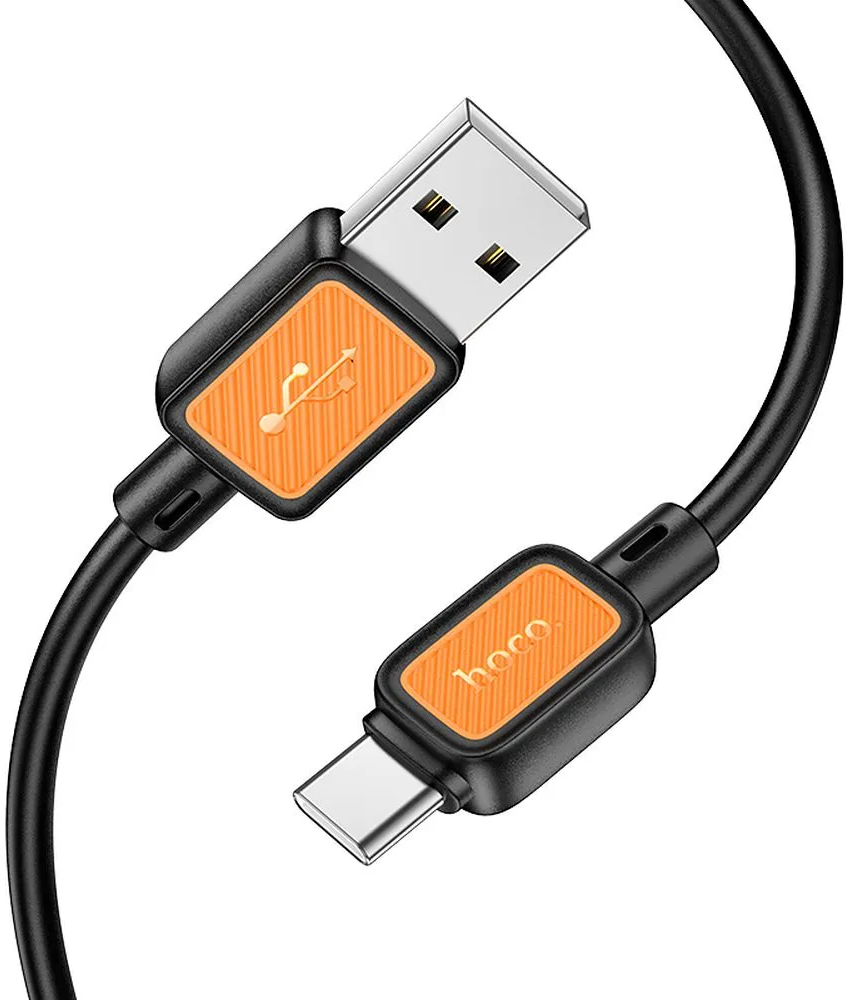 USB-A to USB-C Data and Charging Cable HOCO X108, 18W, 1m, Black