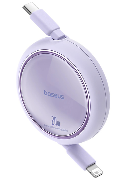 USB-C to Lightning Data and Charging Cable Baseus Free2Pull Mini Retractable, 20W, Purple P10364501511-00
