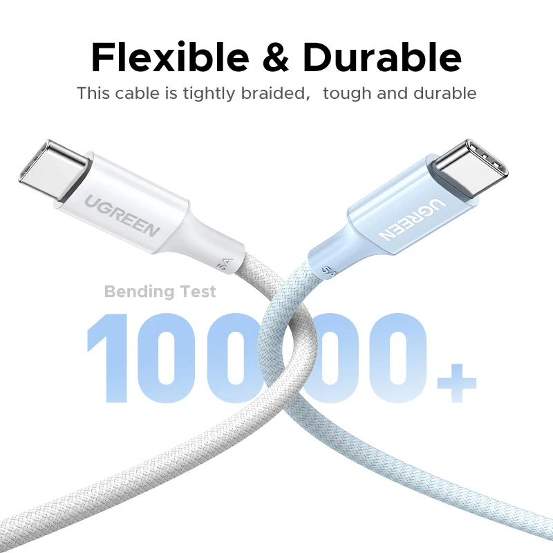 USB-C Data and Charging Cable - USB-C UGREEN L502 (35221), 100W, 2m, White