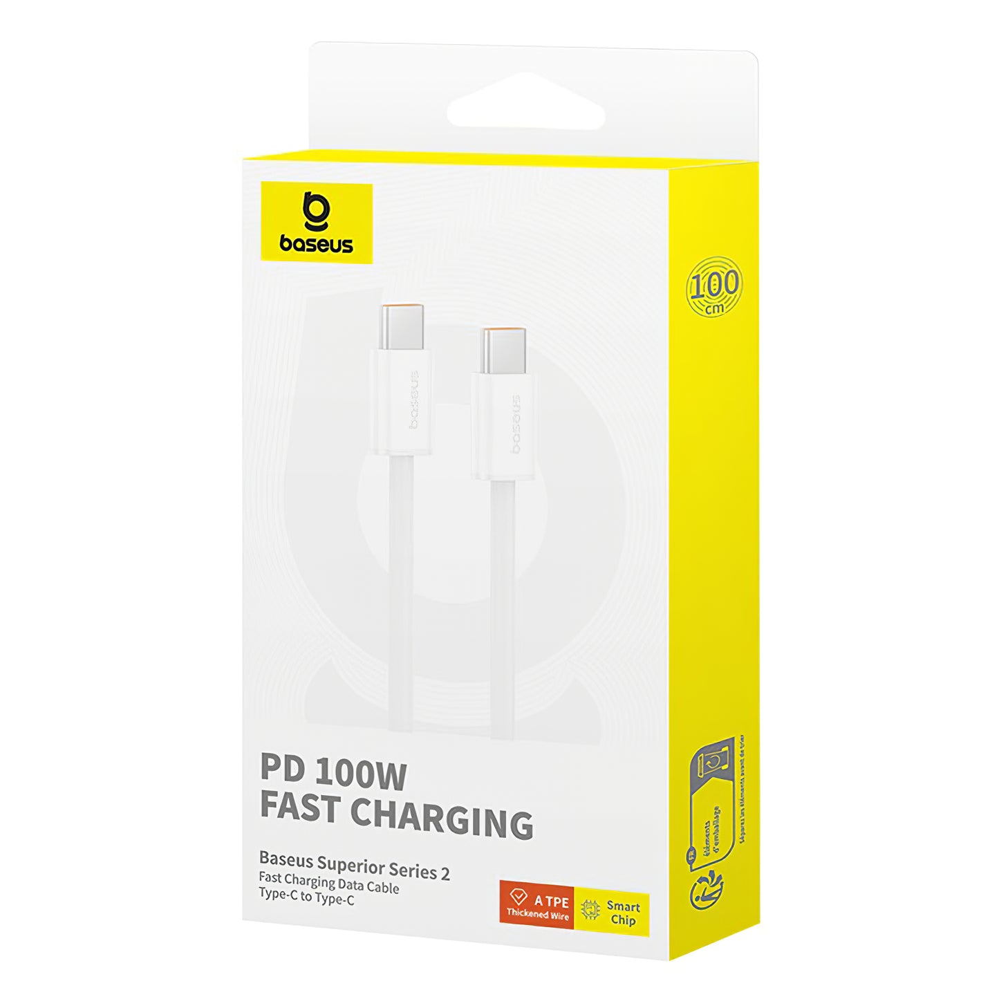 USB-C Data and Charging Cable - USB-C Baseus Superior Series 2, 100W, 2m, White P10365200211-04 