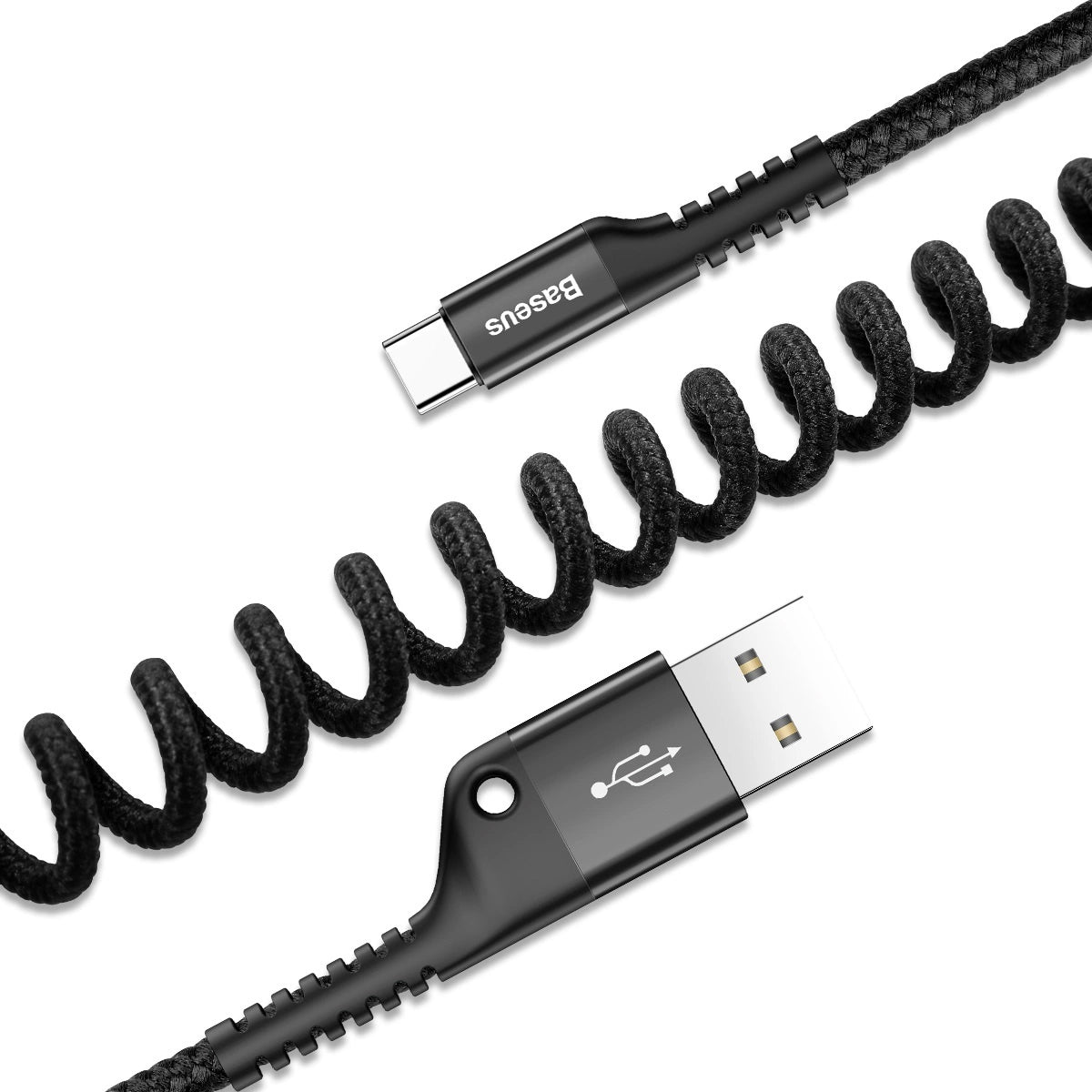 Data and Charging Cable USB-A - USB-C Baseus Fish Eye Spring, 18W, 1m, Black CATSR-01 CATSR-01 