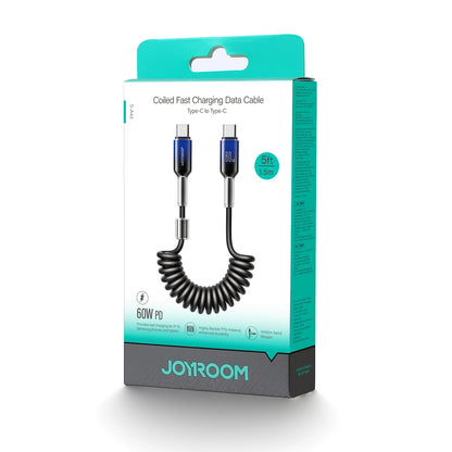 USB-C Data and Charging Cable - USB-C Joyroom S-A43 Crystal, 60W, 1.5m, Black