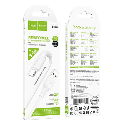 USB-A to USB-C Data and Charging Cable HOCO X120, 60W, 1m, White