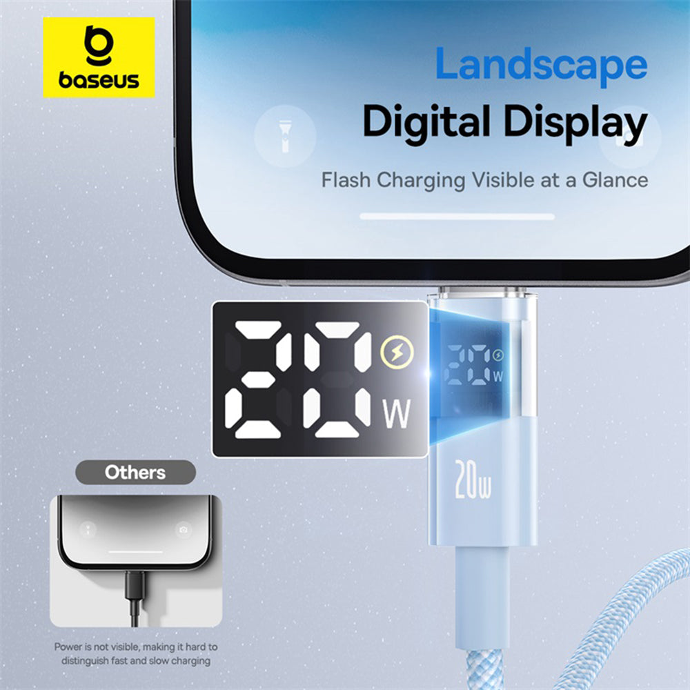 USB-C Data and Charging Cable - USB-C Baseus Display 2, 100W, 2m, Blue P10382702311-01