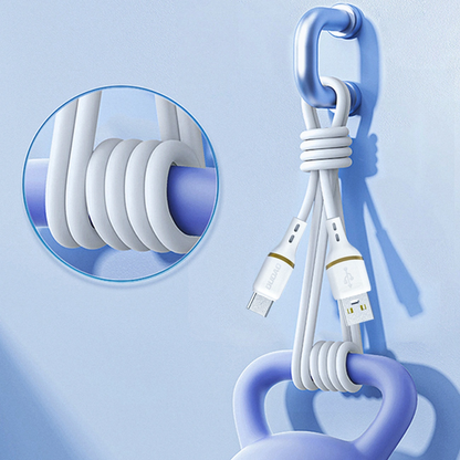 USB-A to USB-C Data and Charging Cable Dudao L25T, 100W, 1m, White