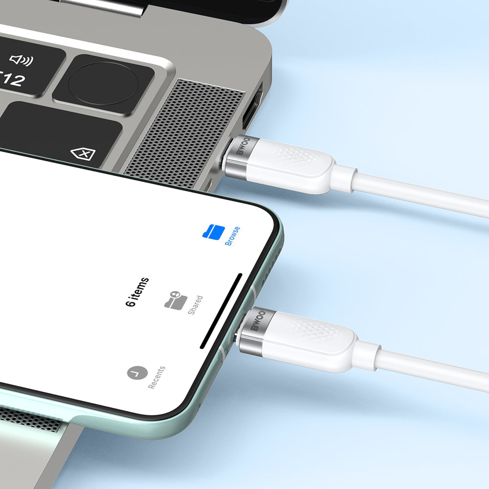 USB-C Data and Charging Cable - USB-C BWOO BO-X315C, 100W, 1m, White