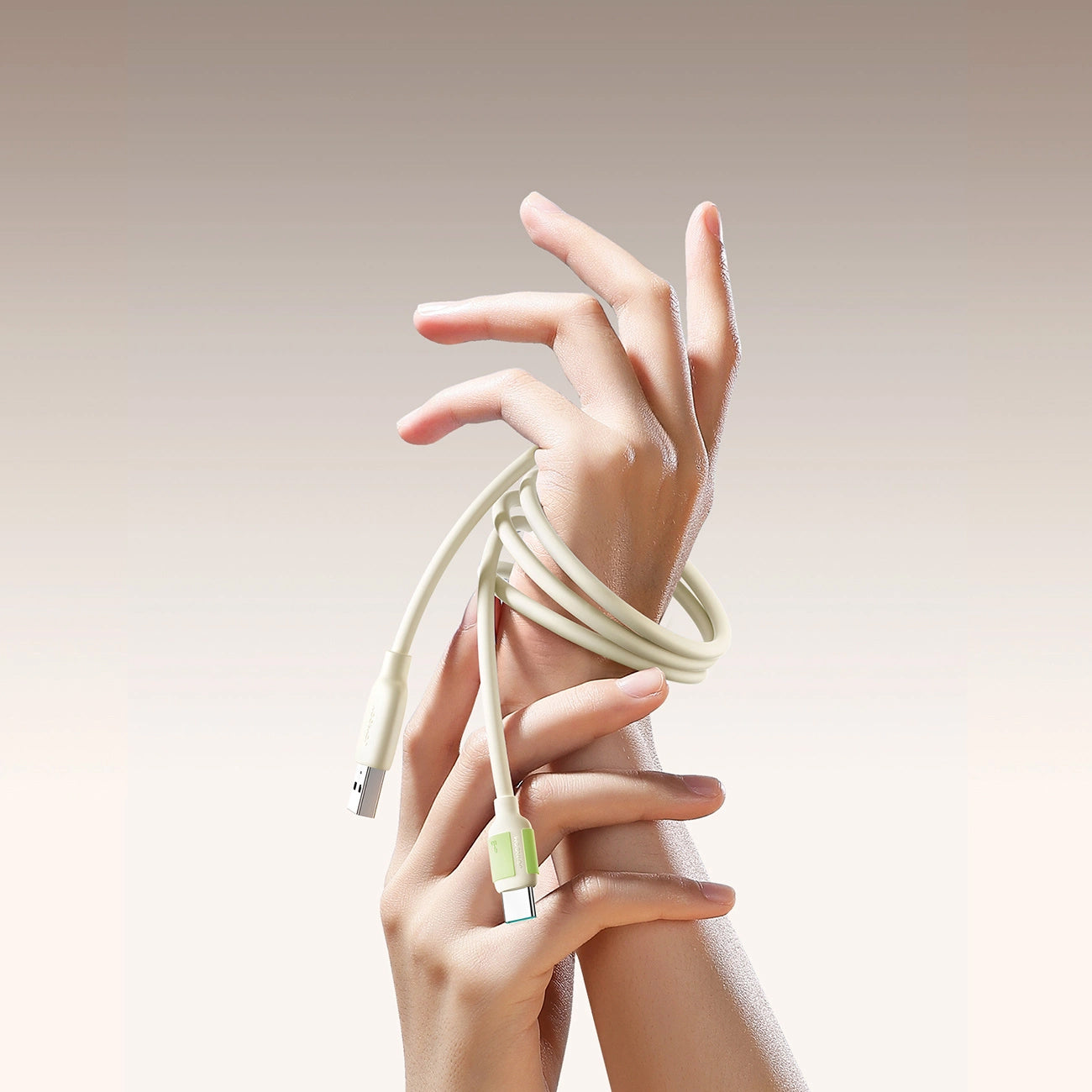 USB-A to USB-C Data and Charging Cable Joyroom S-A53, 30W, 2m, Beige