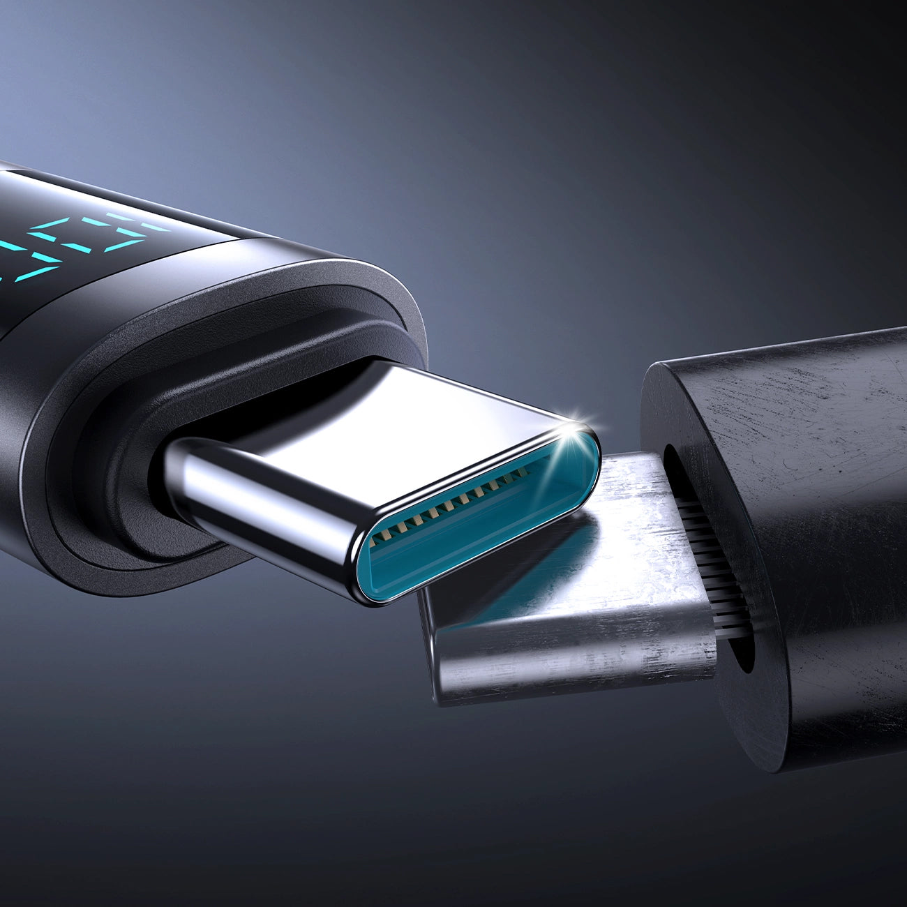 USB-C Data and Charging Cable - USB-C Joyroom S-A16 Pro Prism Display, 100W, 1.2m, Black
