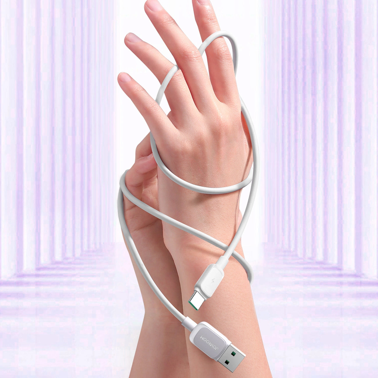 USB-A to USB-C Data and Charging Cable Joyroom S-A14, 20W, 1.2m, White