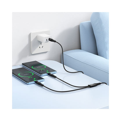 USB-C Charging Cable - 2 x USB-C HOCO X123, 10W, 1m, Black