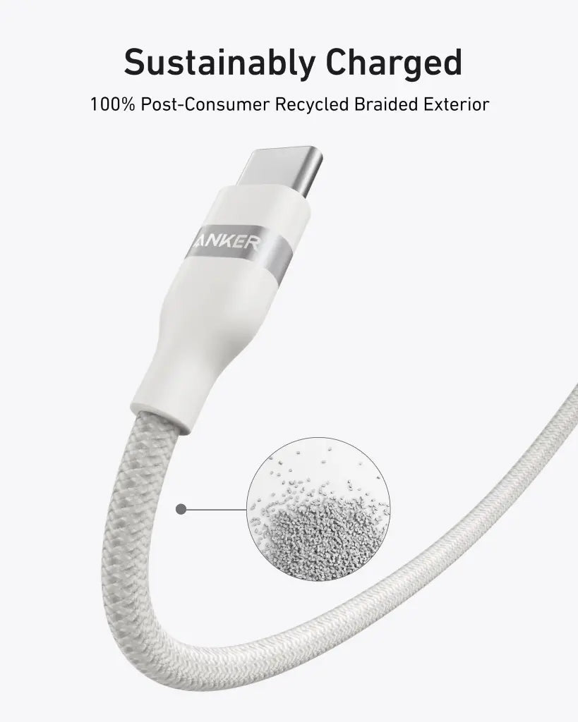 USB-C Data and Charging Cable - USB-C Anker, 240W, 0.9m, White A82E2H21