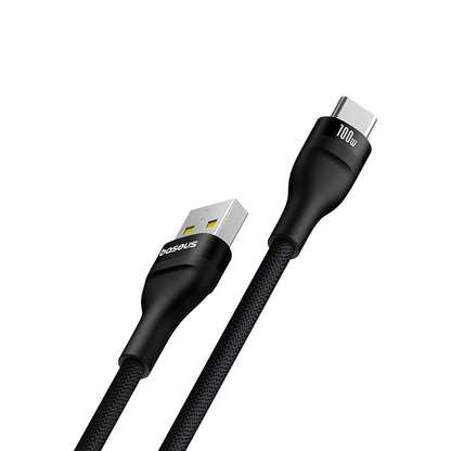 USB-A to USB-C Data and Charging Cable Baseus Flash Series II, 100W, 2m, Black P10311804111-01