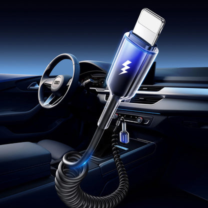 USB-A - Lightning Joyroom S-A43 Crystal Data and Charging Cable, 18W, 1.5m, Black