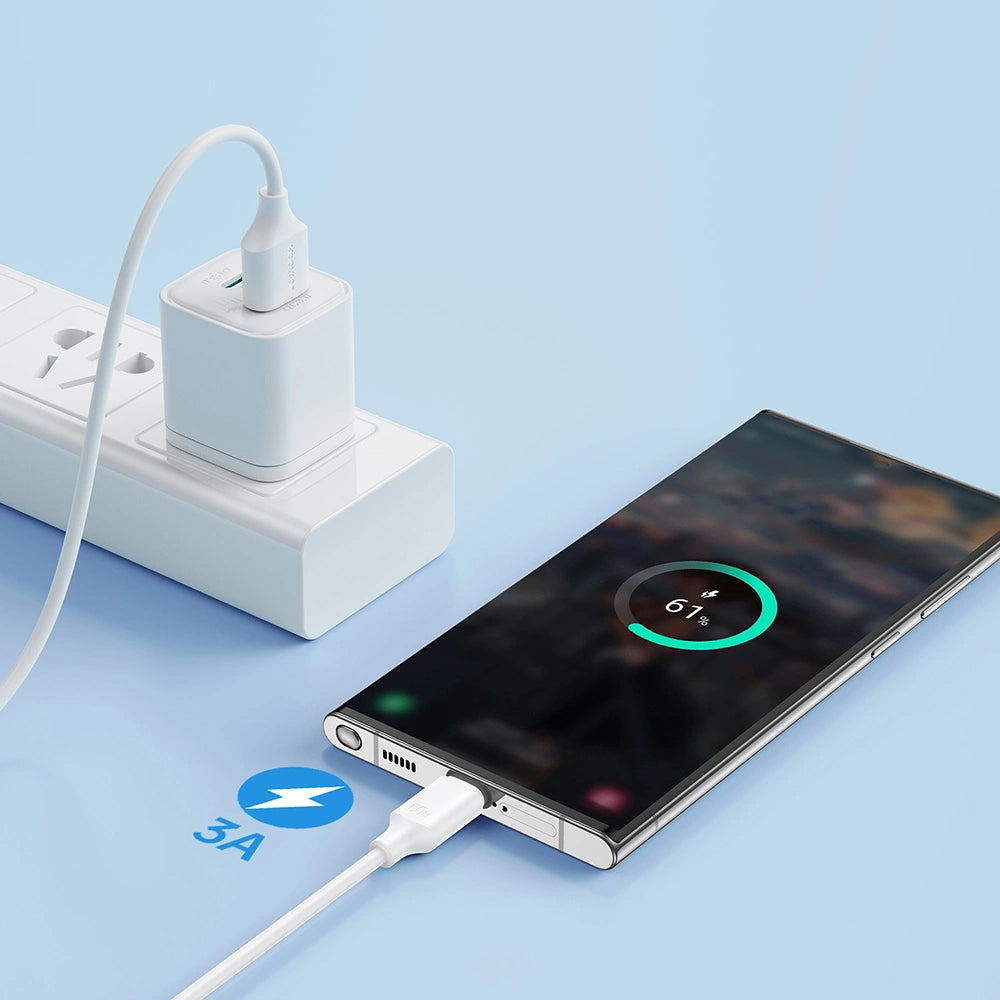 USB-A to USB-C Data and Charging Cable Joyroom S-A9, 20W, 2m, White