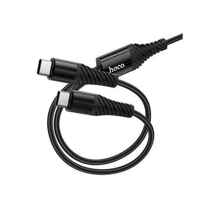 USB-C Charging Cable - 2 x USB-C HOCO X123, 10W, 1m, Black