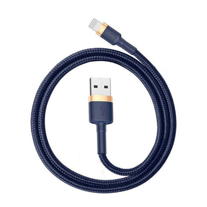 Baseus Cafule USB-A to Lightning Data and Charging Cable, 18W, 1m, Blue Gold CALKLF-BV3