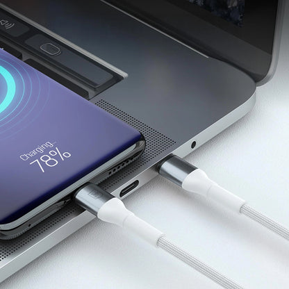 USB-A to USB-C Data and Charging Cable 3MK Hyper N, 18W, 1m, White