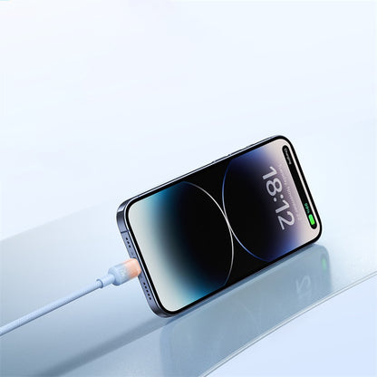 USB-A to USB-C Data and Charging Cable Baseus Discolor, 100W, 1m, Silver E0420802