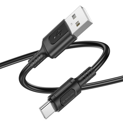 USB-A to USB-C Data and Charging Cable Borofone BX111 Feliz, 20W, 1m, Black
