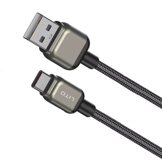 USB-A to USB-C Data and Charging Cable Lito LD17, 18W, 1m, Black
