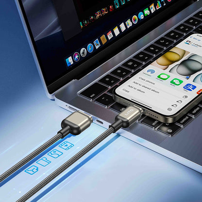 USB-A to USB-C Data and Charging Cable Lito LD17, 18W, 1m, Black