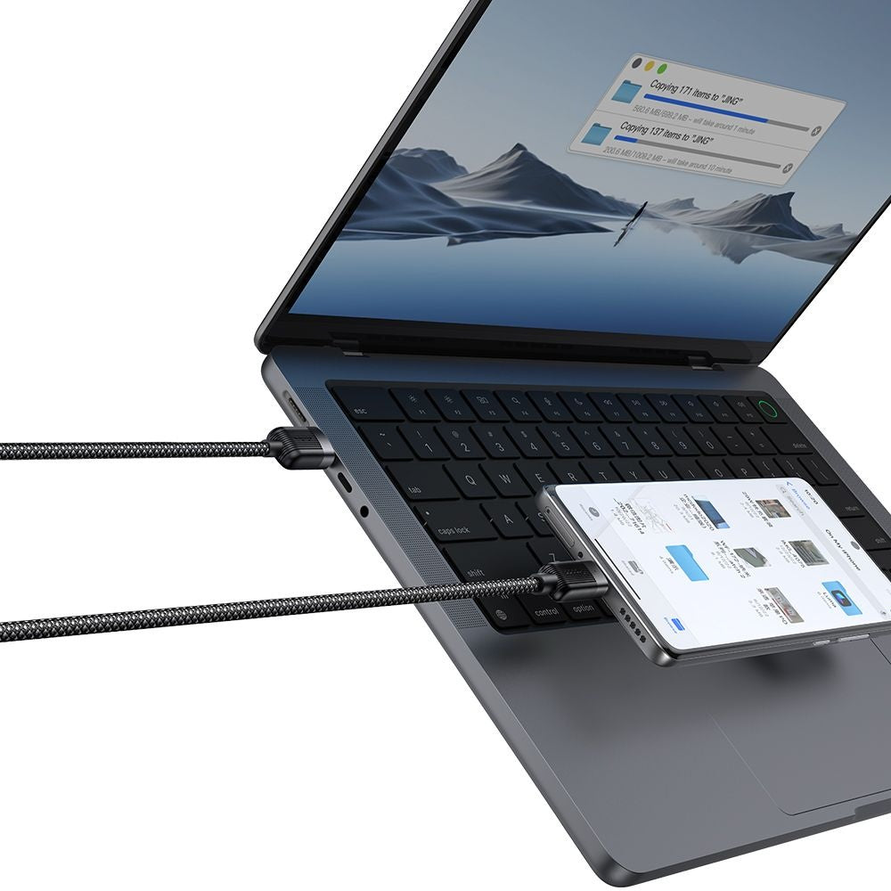 McDodo CA-5650 Self Winding USB-A to USB-C Data and Charging Cable, 66W, 1.2m, Black