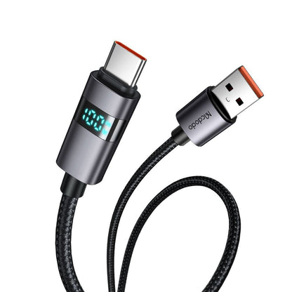 USB-A to USB-C McDodo CA-6520 Display Data and Charging Cable, 100W, 1.2m, Black