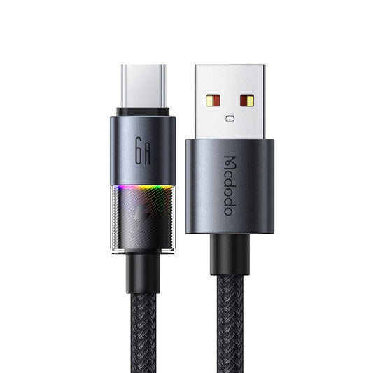 USB-A to USB-C McDodo CA-8180 Colorful Data and Charging Cable, 66W, 1.2m, Black