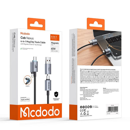 USB-A / USB-C Data and Charging Cable - USB-C / Lightning McDodo CA-6560, 60W, 1.2m, Black
