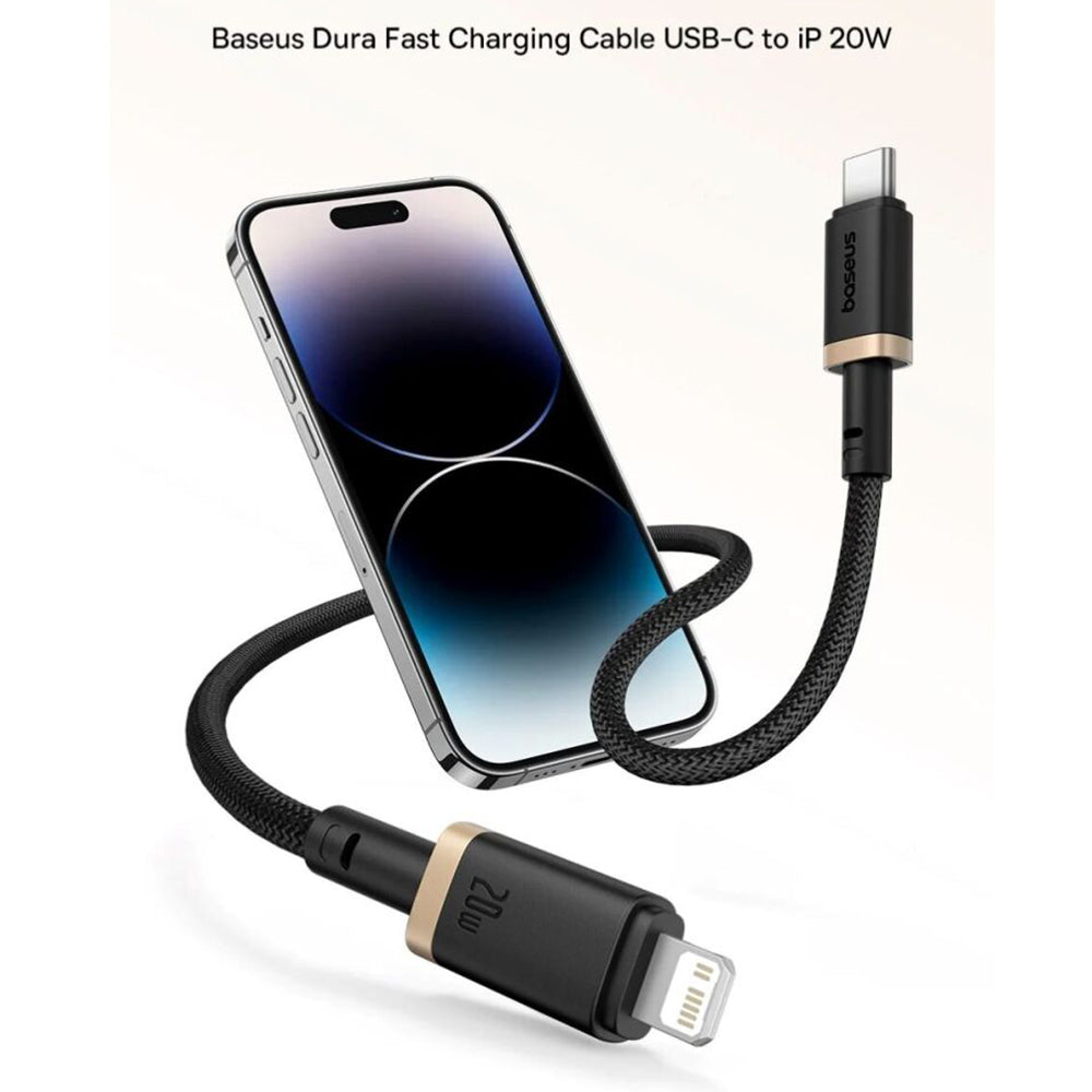 USB-C to Lightning Data and Charging Cable Baseus Dura Series, 20W, 2m, Red Black P10377800U01-03
