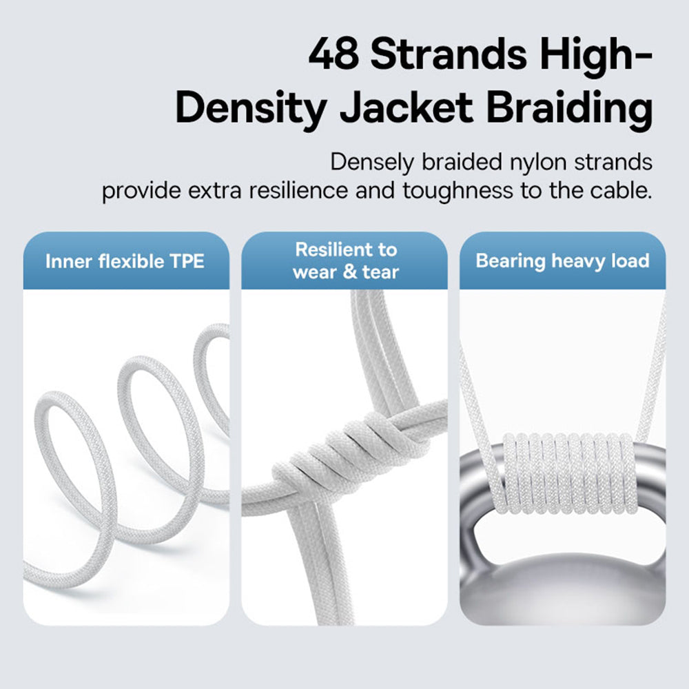 USB-C to Lightning Baseus Gem Data and Charging Cable, 20W, 2m, White P10373001211-01