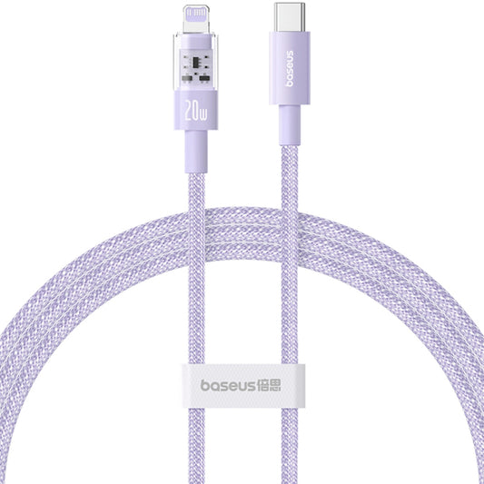 USB-C to Lightning Baseus Gem Data and Charging Cable, 20W, 2m, Purple P10373001511-01