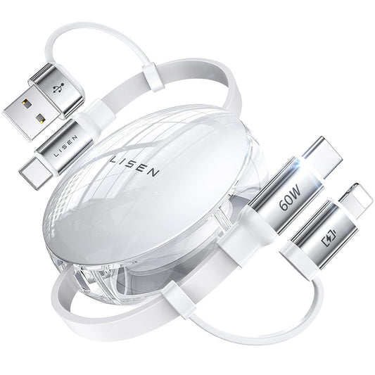USB-C / USB-A Data and Charging Cable - USB-C / Lightning Lisen, 60W, 1m, White YL0123030001