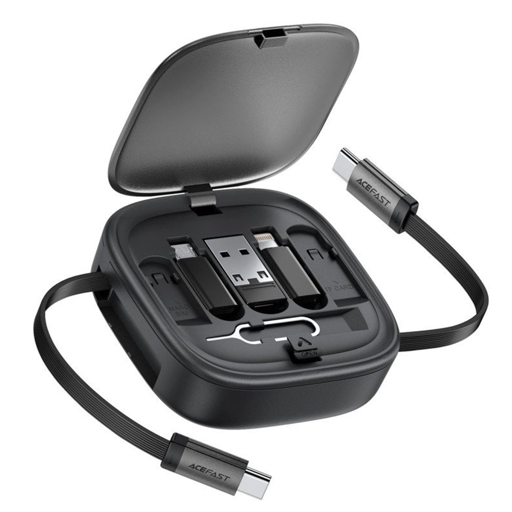 USB-C to USB-C Acefast Travel J3 Data and Charging Cable, 60W, 0.95m, Black